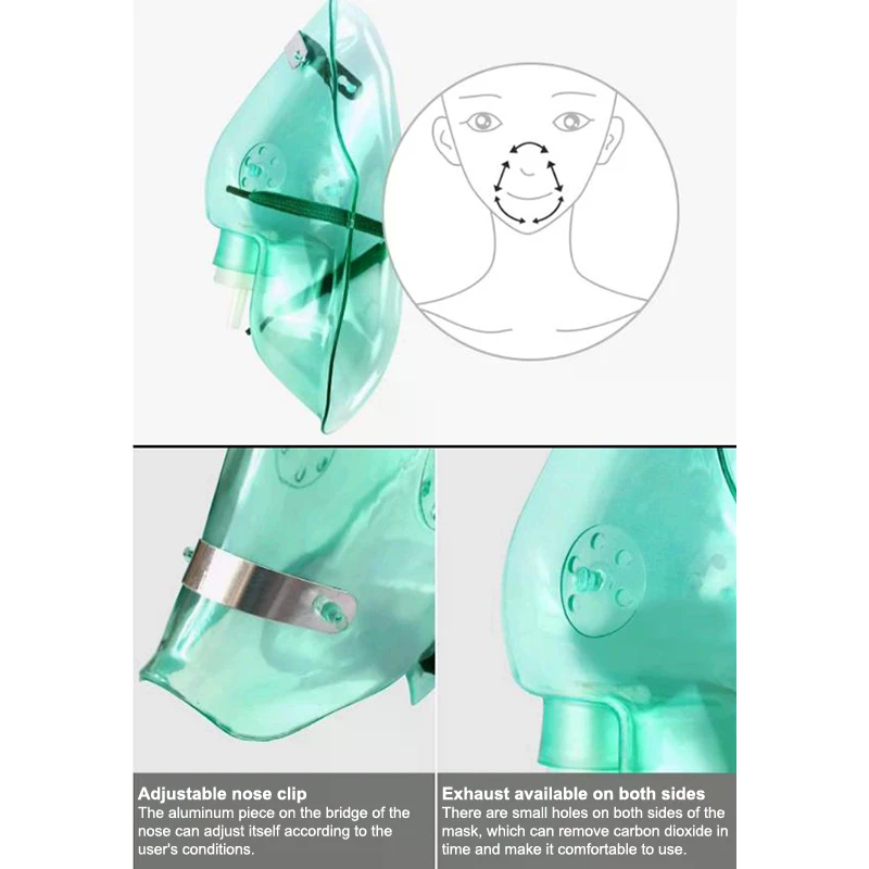 Oxygen Mask Reservoir Bag Adult - /Kuz/Yetişkin/Çocuk Yüksek Konsantrasyonlu Oksijen Yüz Maskesi,