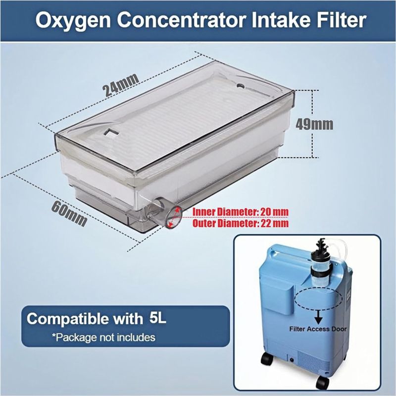 Oxygen Concentrator Filter Intake - A76G 3'lü Paket Oksijen Konsantratörü Giriş