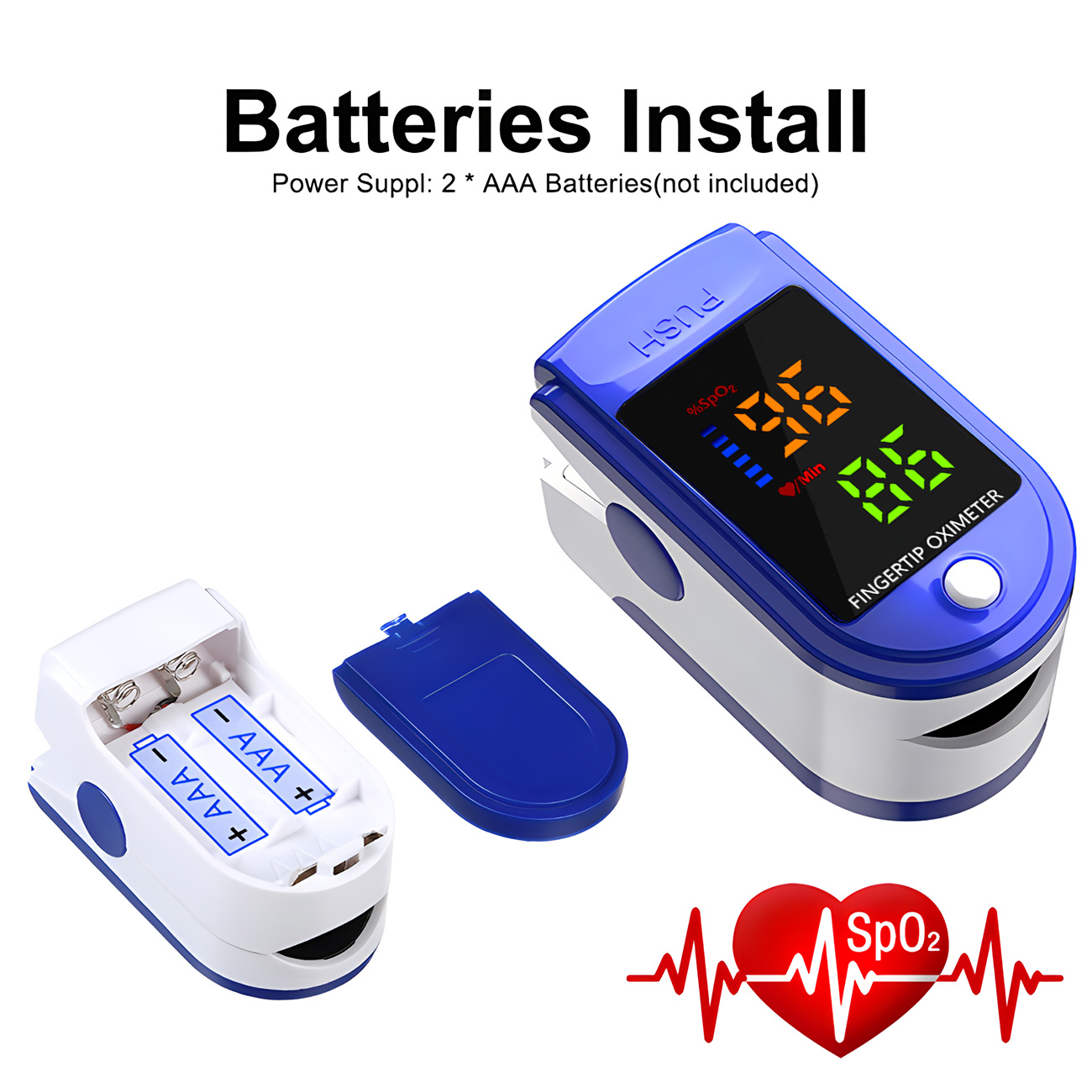 Oxygen Saturation Monitor Fingertip - Taşınabilir Parmak Ucu Tipi Nabız Oksimetresi,