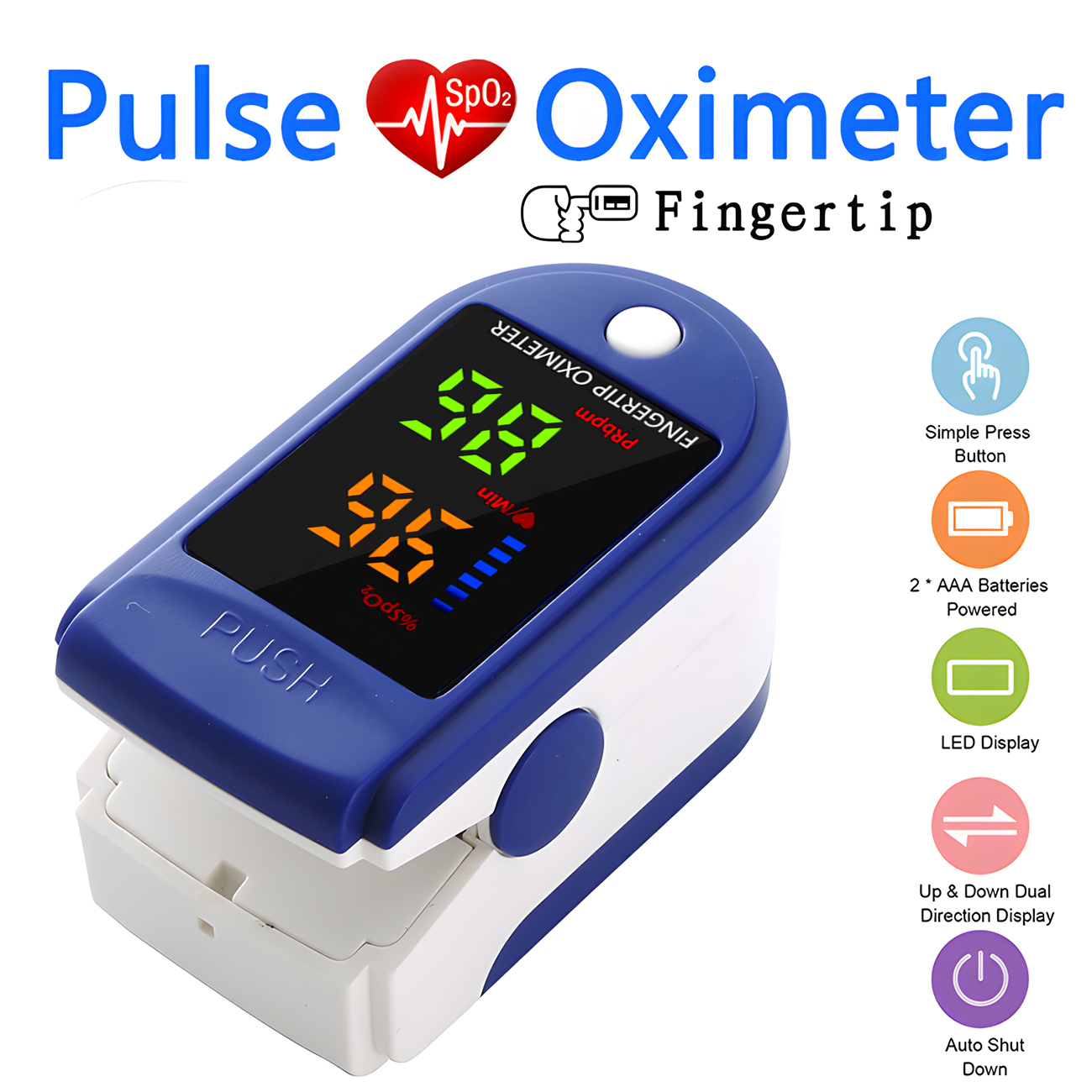 Taşınabilir 4 Renkli Oksimetre - Oxygen Saturation Monitor Fingertip incelemesi ve fiyatı