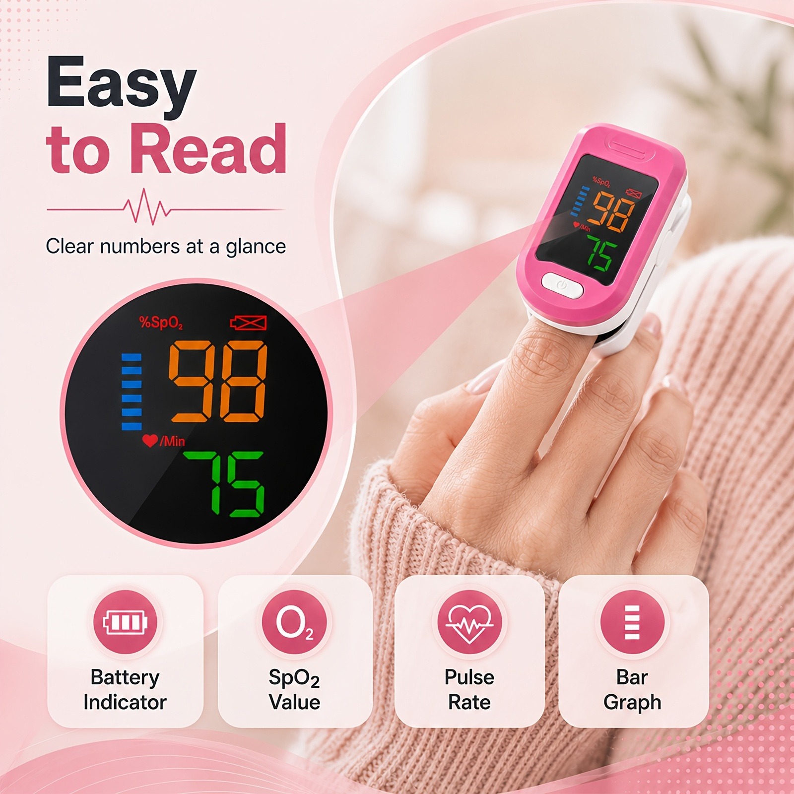 Parmak Ucu Nabız Oksimetresi S - Oxygen Saturation Monitor Fingertip incelemesi ve fiyatı