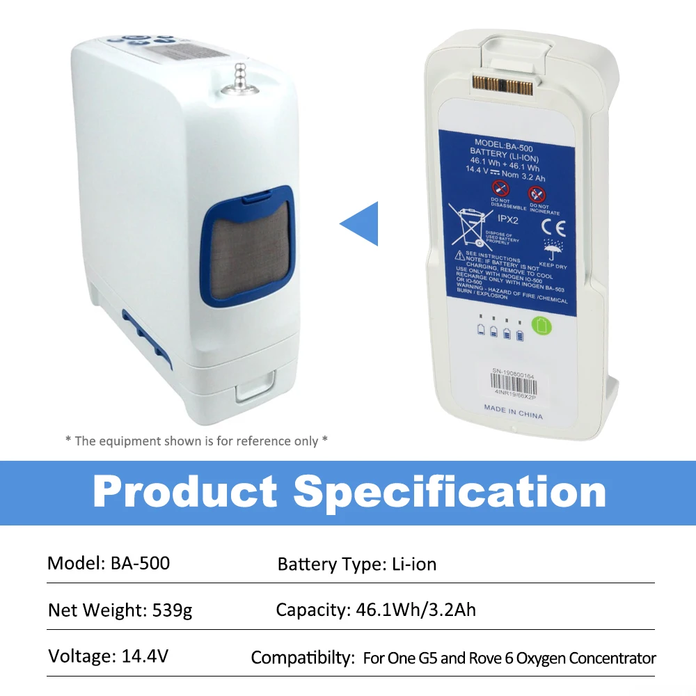 BA-500 Pil Değiştirme Seti, 8  - Portable Oxygen Concentrator Battery incelemesi ve fiyatı