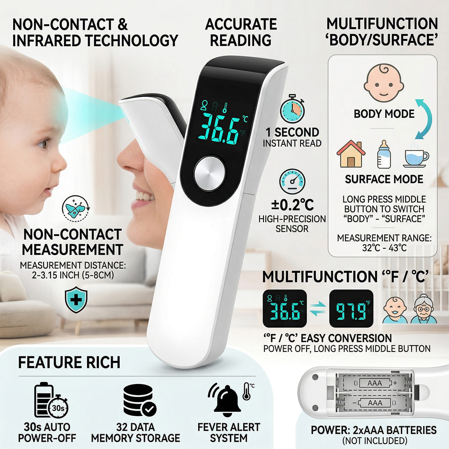 Tıbbi Alın Termometresi, Parma - Oxygen Saturation Monitor Fingertip incelemesi ve fiyatı
